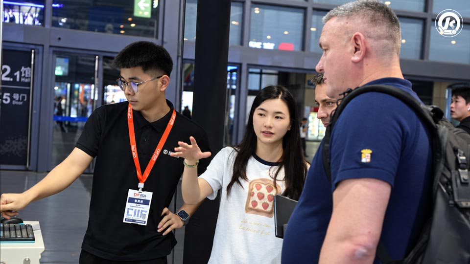 Control Interface Demonstration At Ciif 2026 Visitors view the laser cutter control interface at CIIF 2026